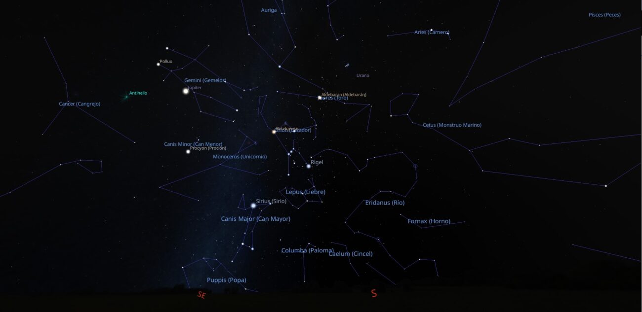 Orión tauro y pléyades